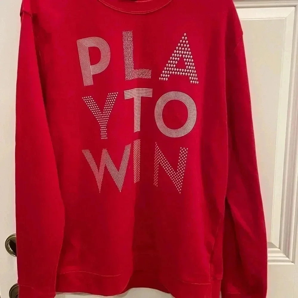 H&M "Play To Win" Red Adult Sweatshirt Sz XL - Picture 3 of 5